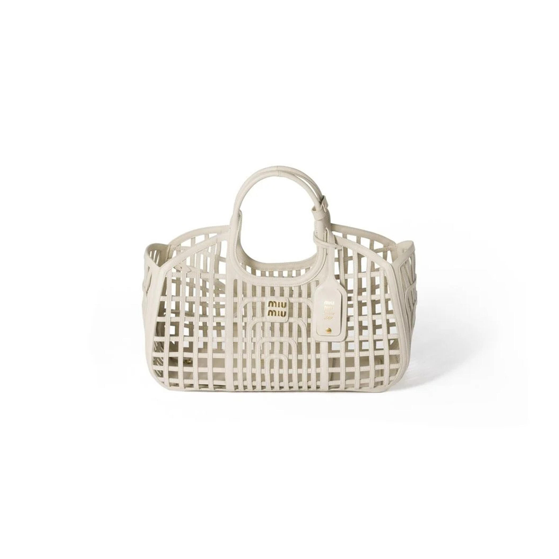 MIU MIU LEATHER BASKET 5BA293 (40*21*15.5cm)